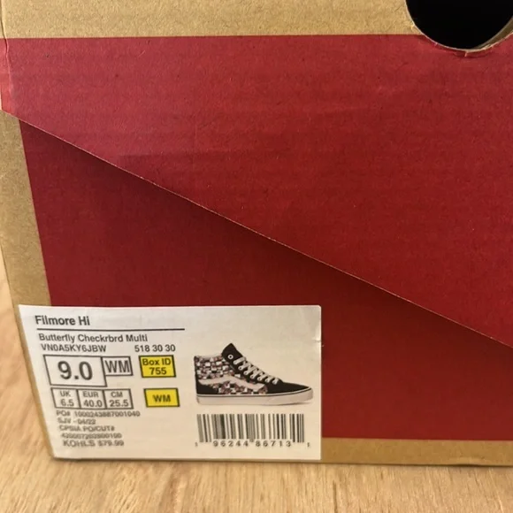 Vans Filmore Hi Butterfly Checkerboard Checkerboard Women’s Size 9 Streetwear - Picture 10 of 10